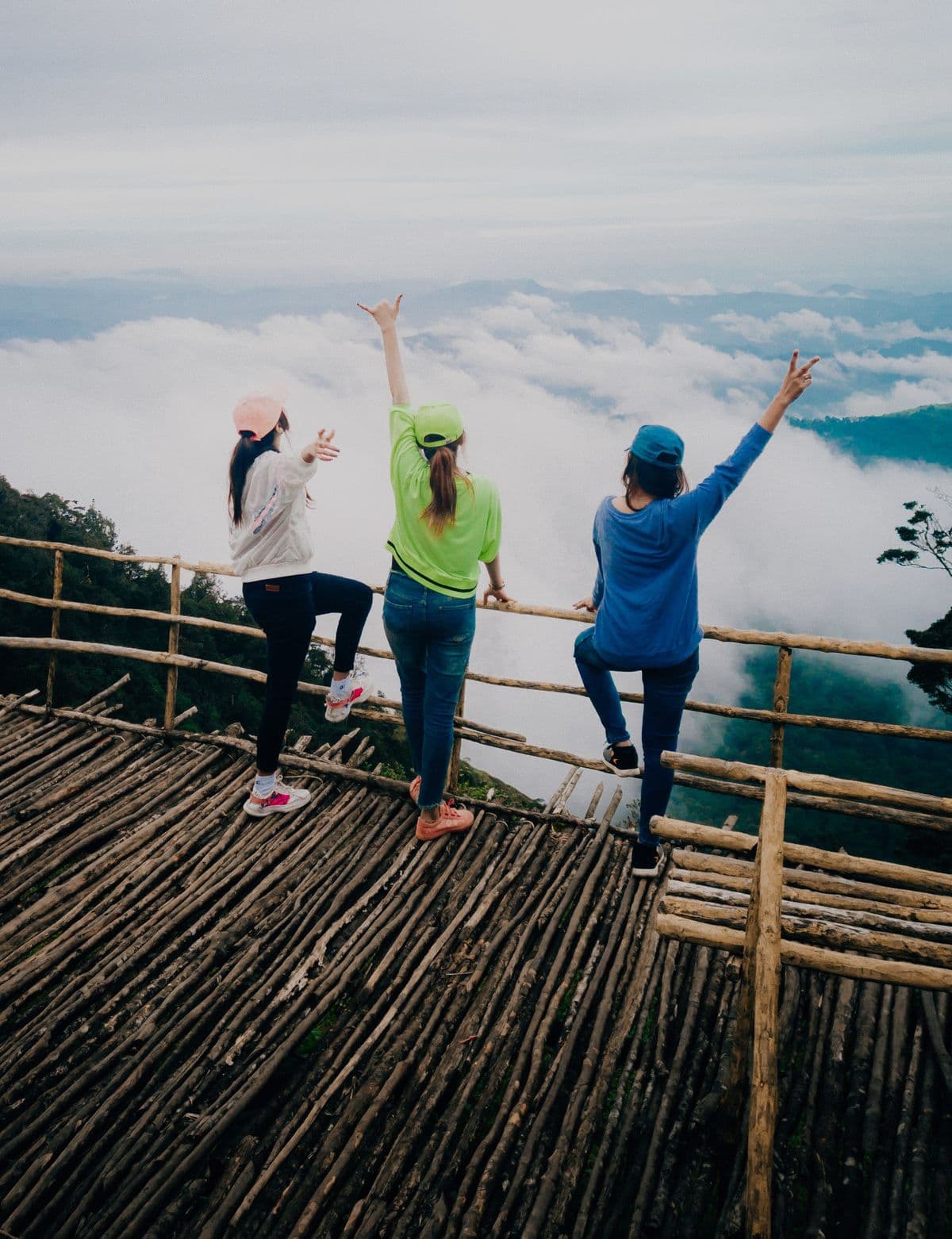 Friends on a weekend in the hills